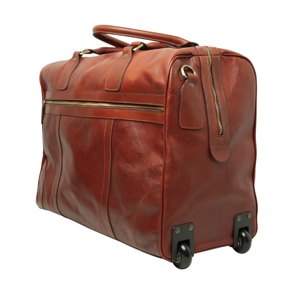 Buffalo Leder Weekender Tasche Herren – Vorderseite mit Griffen