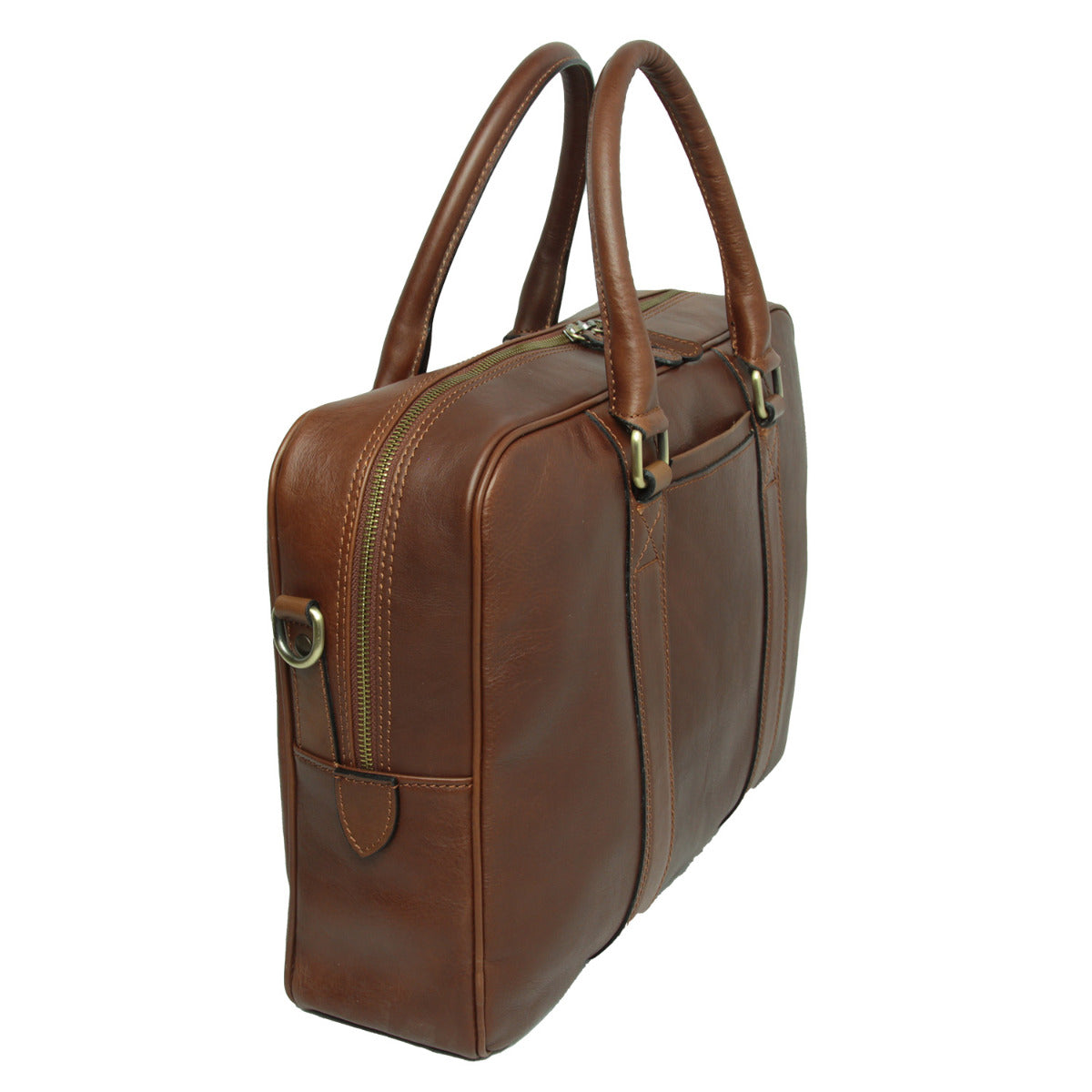 SoBusiness Tasche Leder Kastanienbraun – Seitenansicht