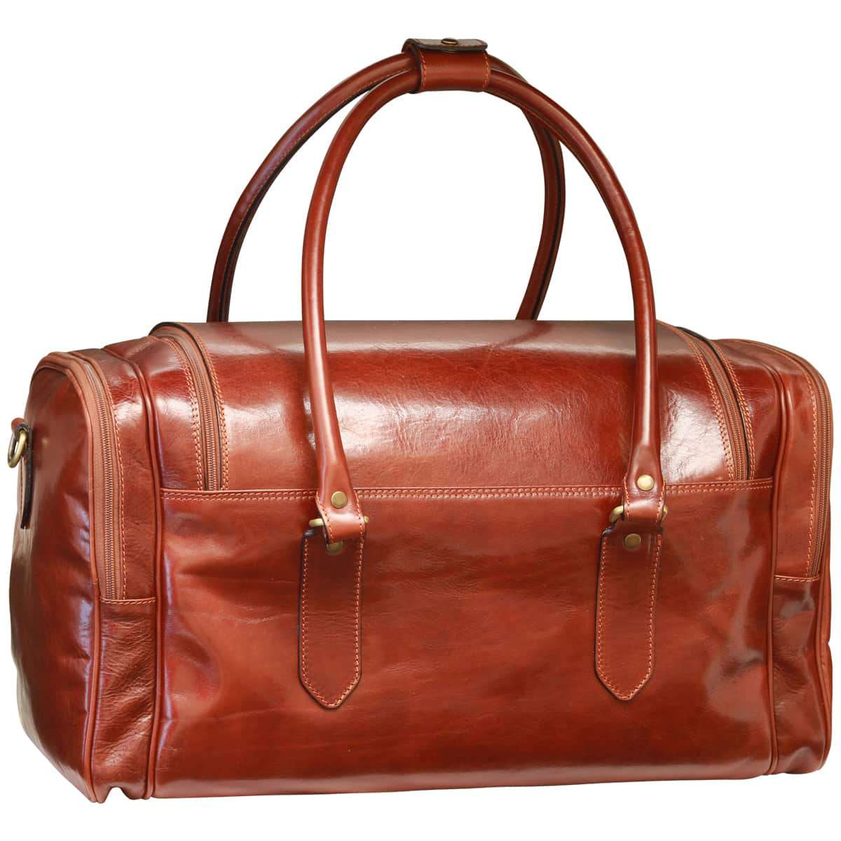 Arno Leather Travel Bag - Brown-1
