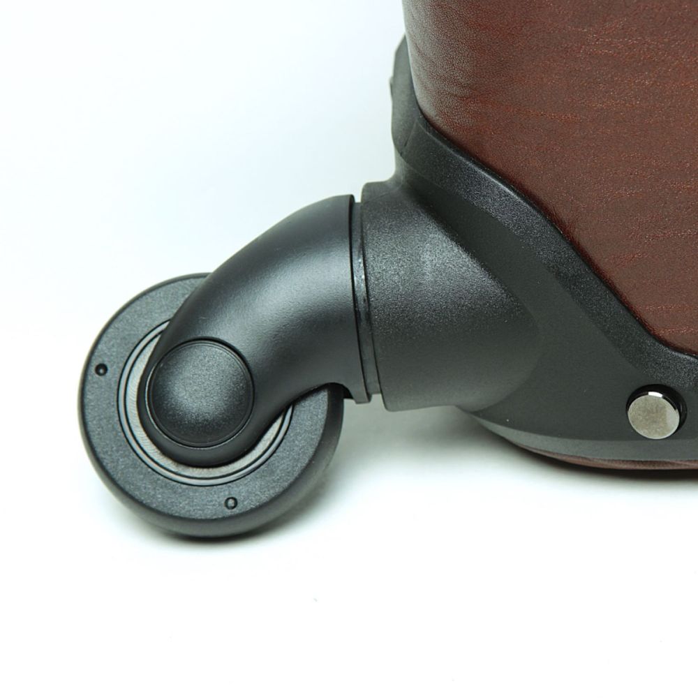 Italienischer Leder Koffer – edler Herren Trolley in Braun mit praktischen Rollen