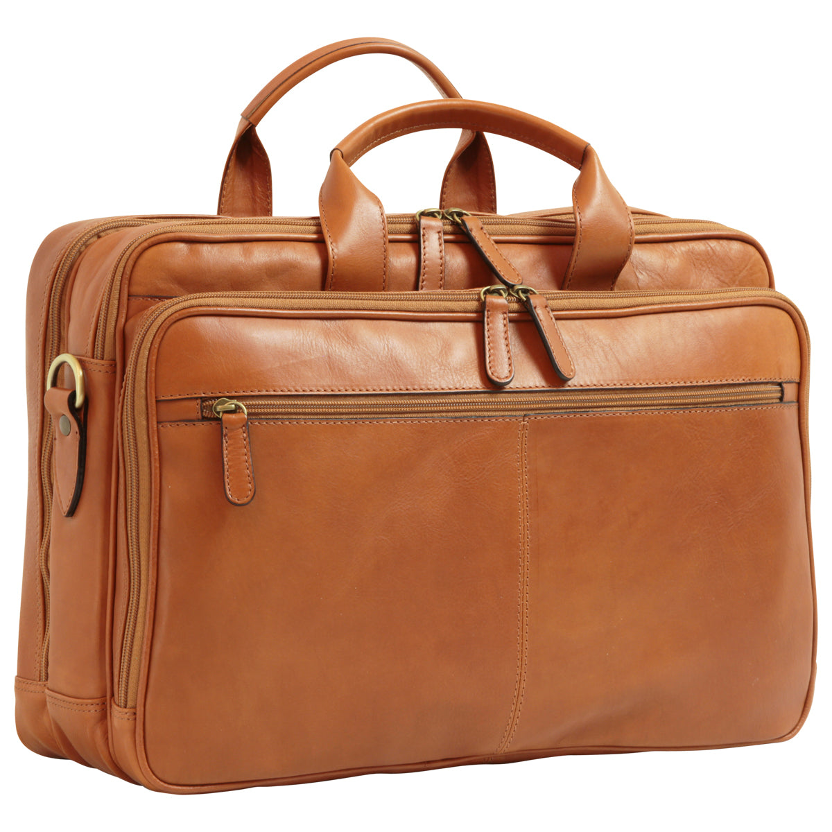 Italienische Leder Aktentasche Braun Colonial – handgefertigt aus 100 % Vollnarbenleder, mit Laptopfach und mehreren Fächern – elegante Business Tasche Made in Italy