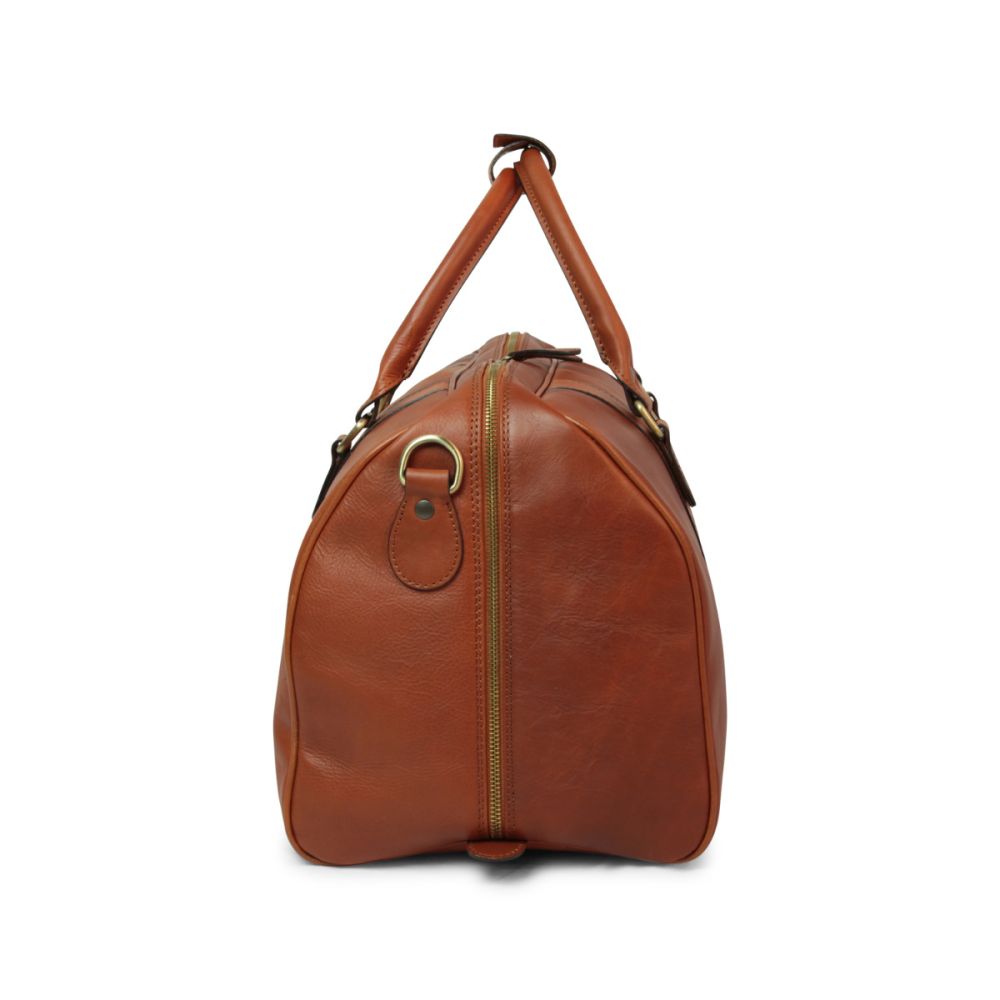 Leder Weekender Herren Braun – Seitenansicht rechts
