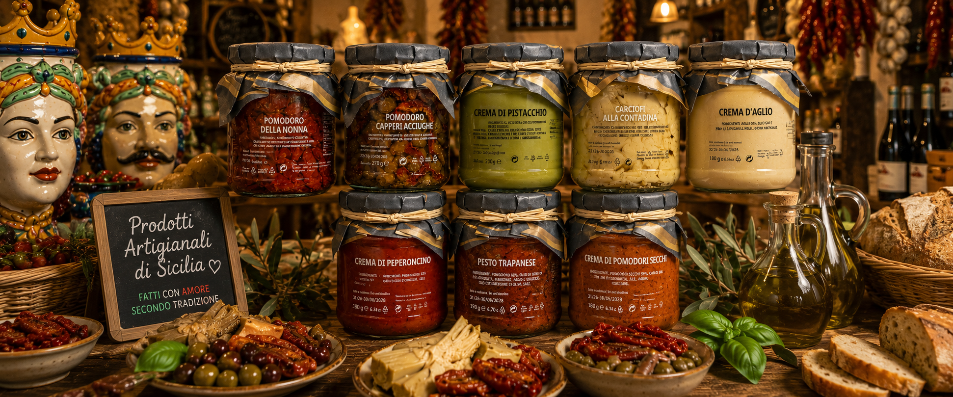 Handgemachte italienische Spezialitäten aus Sizilien mit mediterranem Flair