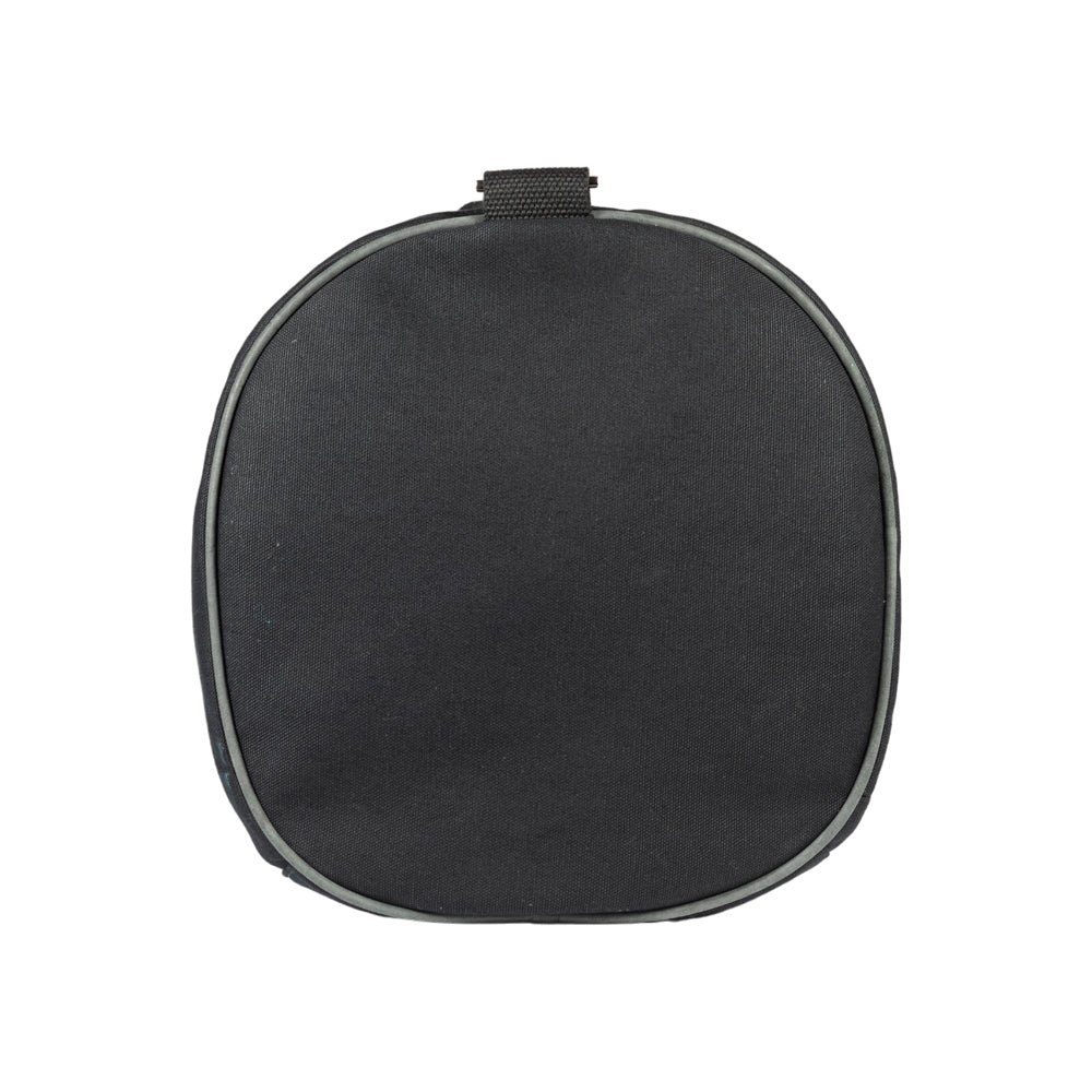 Italienische Reisetasche Leder Canvas Schwarz – Vorderansicht, handgefertigt in Italien, Weekender Unisex