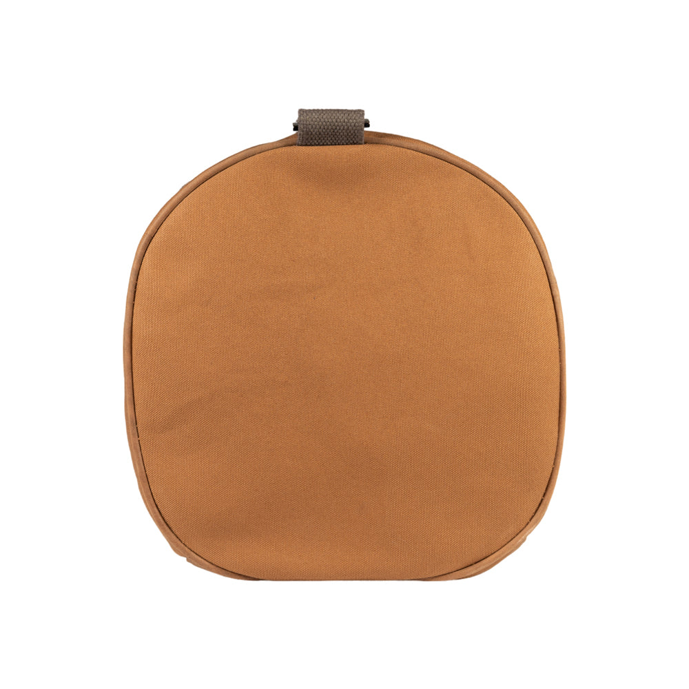 Italienische Reisetasche Leder Herren, Weekender Tasche aus Canvas und Echtleder, braune Duffel Bag 45x25x28 cm mit Schulterriemen