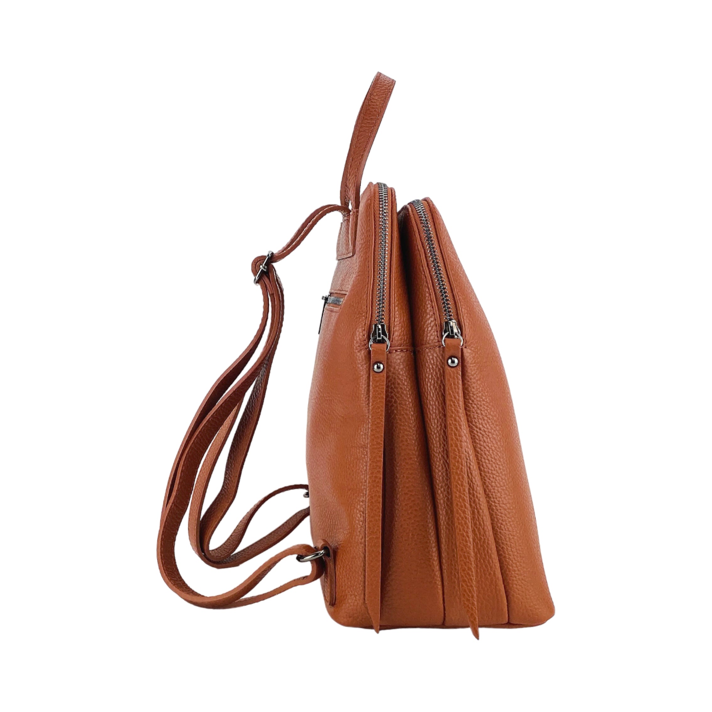 Italienischer Damen Lederrucksack Paprika aus Echtleder – handgemacht in Italien, stilvoll & elegant