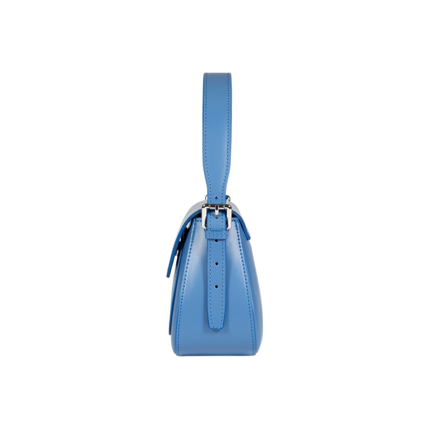 RB1030CP | Borsa Donna a Spalla EMMA con pattina in Vera Pelle Made in Italy. Accessori in metallo Argento Lucido - Colore Glicine - Dimensioni: cm 24 x 18 x 9 + 14,5 (Luce manico)-3