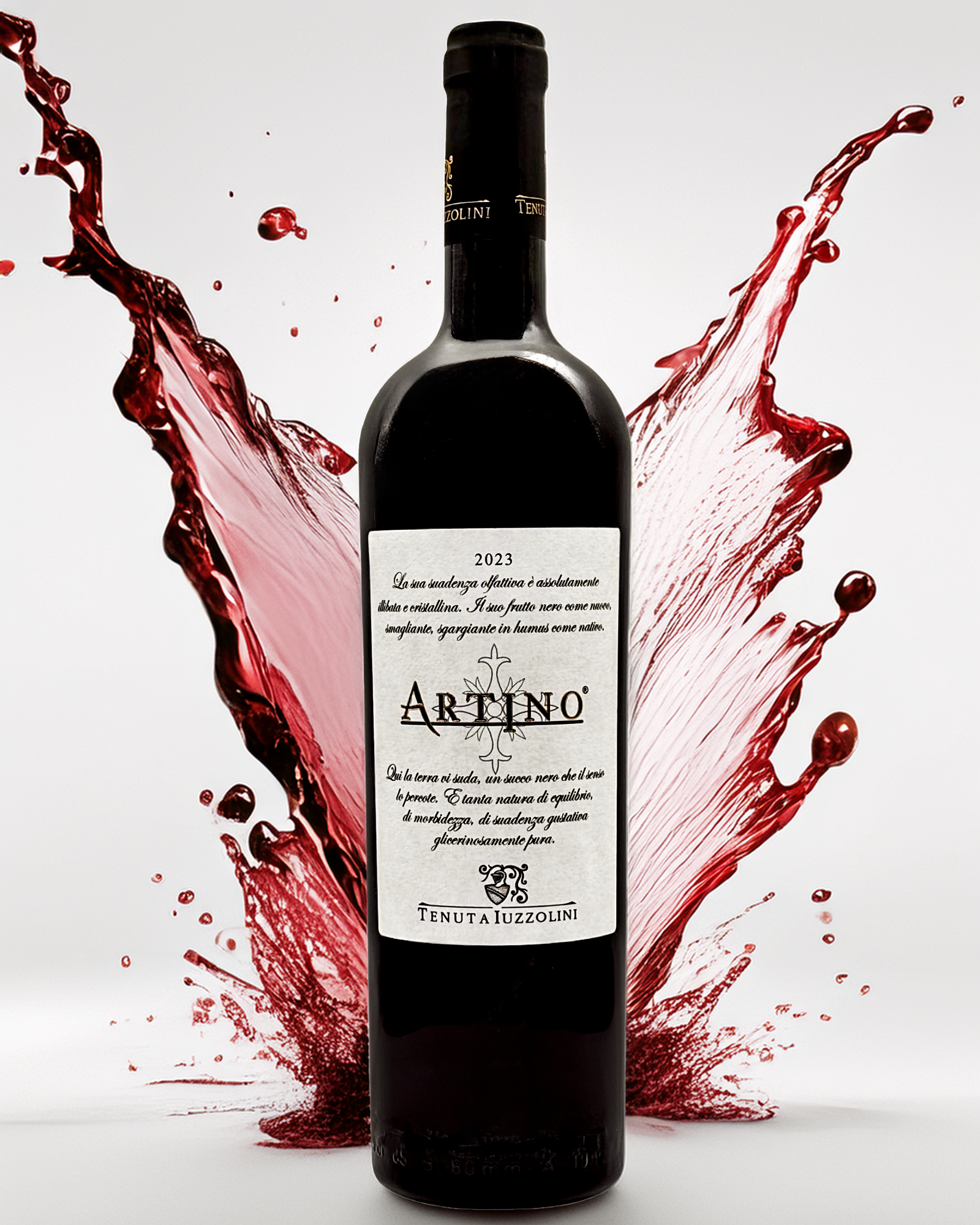 Artino Rotwein mit 3D-Weinspritzer – kraftvoller italienischer Wein aus Kalabrien – online kaufen bei Bella Italia Store