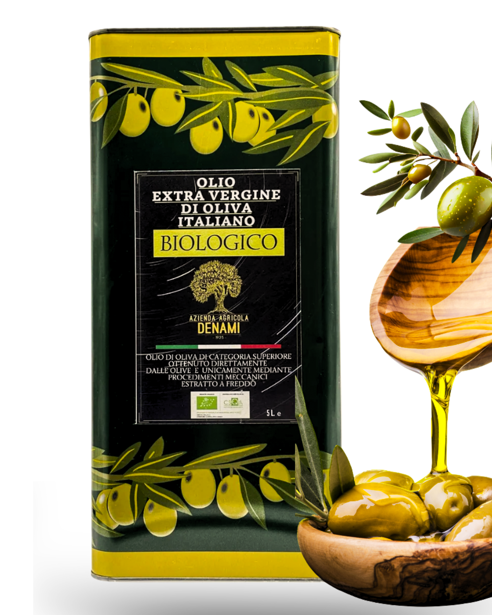 Olio Extra Vergine di Oliva Biologico – 5 Liter Kanister, Kaltgepresst Bella Italia store Delikatessen Bella Italia store