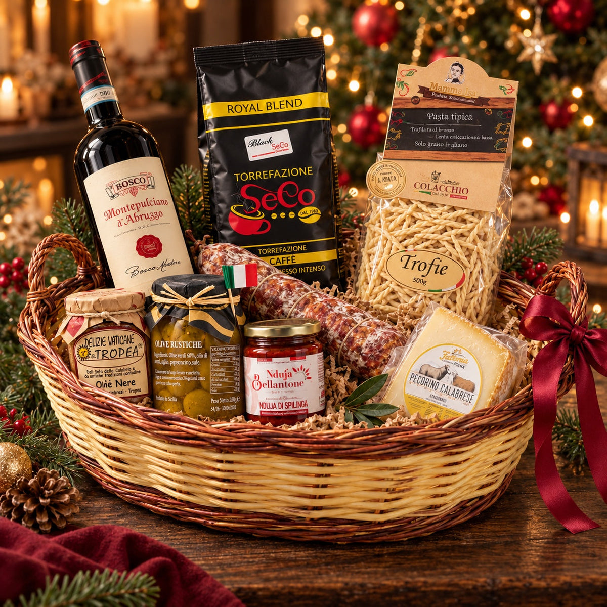Italienische Feinkost zu Weihnachten: Geschenkkörbe, Salumi & Callipo