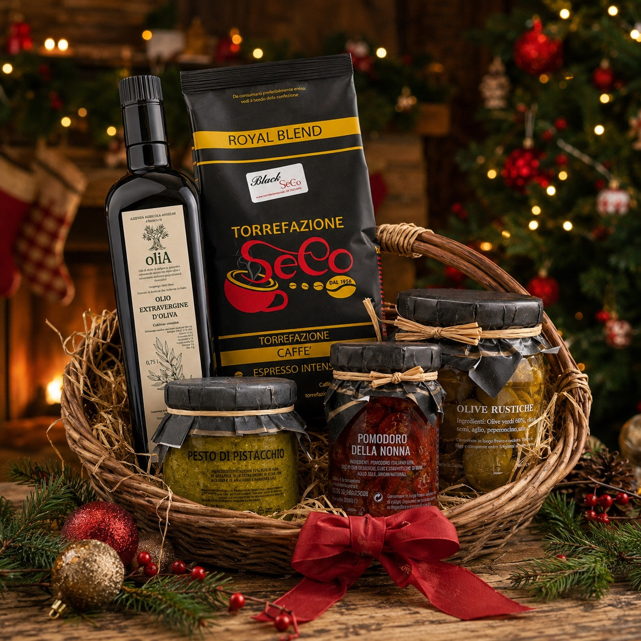 Italienische Weihnachten genießen: Geschenkkörbe, Prosecco, Rotwein & Antipasti