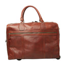 Italienische Leder Reisetasche Herren Mahogany Braun – Vorderansicht