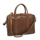 Italienische Leder Aktentasche Chestnut – Vorderansicht