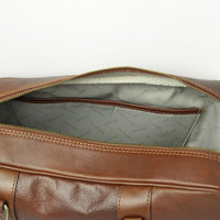 Herren Aktentasche Leder Chestnut – Innenfach mit Laptopfach