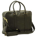 Soft Calfskin Laptop Tasche Schwarz – Vorderseite mit Griffen