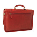 Rote Calfskin Leder Aktentasche für Herren – Old Angler, handgefertigt in Italien, klassisches Business Design