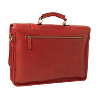 Rote Calfskin Leder Aktentasche für Herren – Old Angler, handgefertigt in Italien, klassisches Business Design