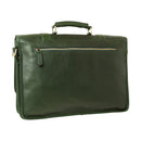 Calfskin Leather Briefcase-Green-1