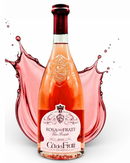 Rosa dei Frati Roséwein 2023 Cà dei Frati Flasche mit Roséwein-Splash auf weißem Hintergrund