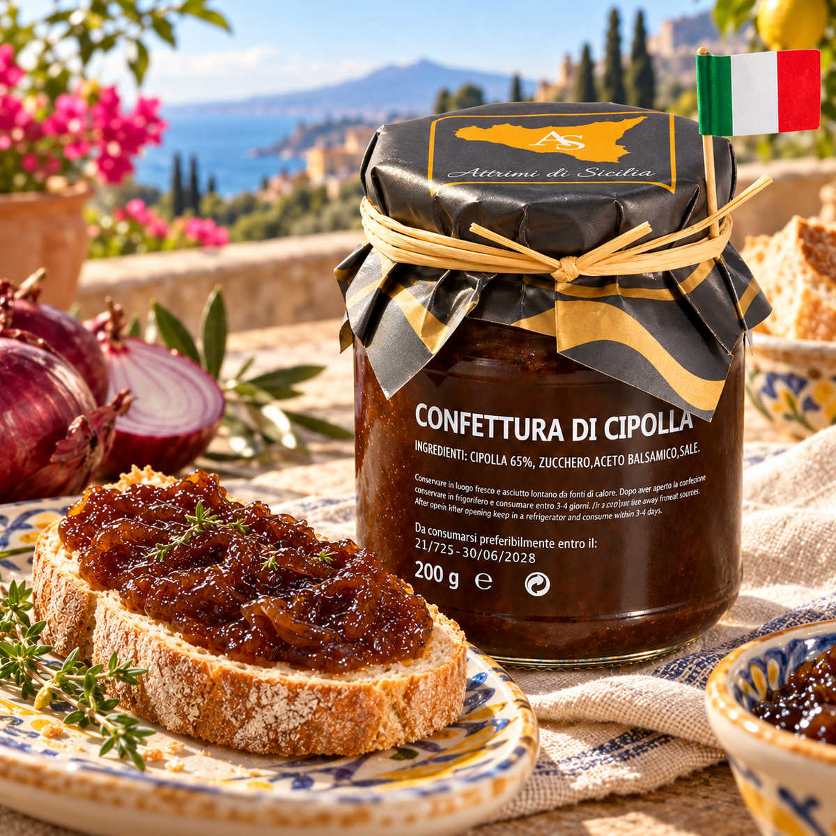 Zwiebelmarmelade aus Sizilien – Confiture di Cipolla mit Balsamico, 200g