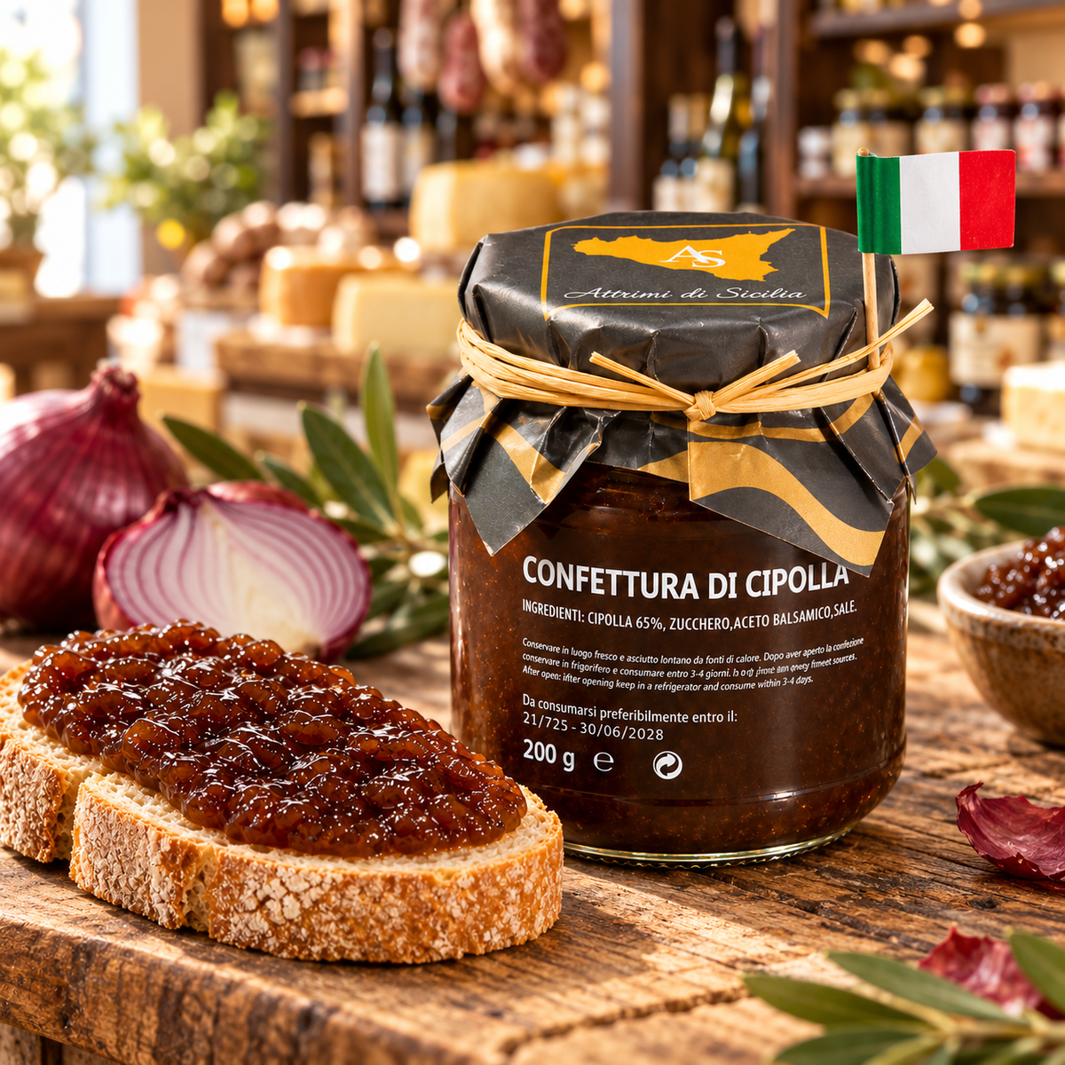 Zwiebelmarmelade aus Sizilien – Confiture di Cipolla mit Balsamico, 200g – Im italienischen Feinkostladen