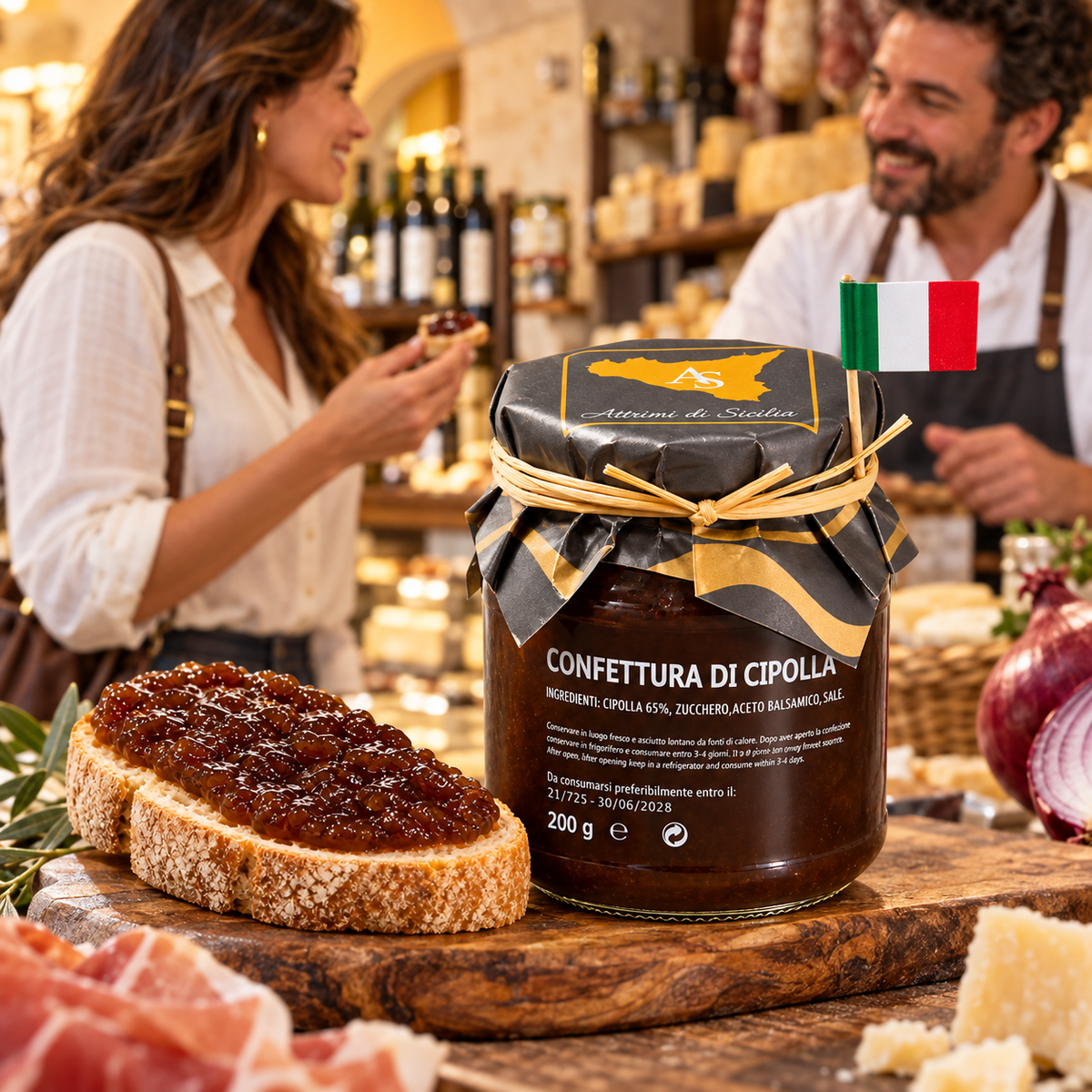 Zwiebelmarmelade aus Sizilien – Confiture di Cipolla mit Balsamico, 200g – Einkauf im italienischen Feinkostladen