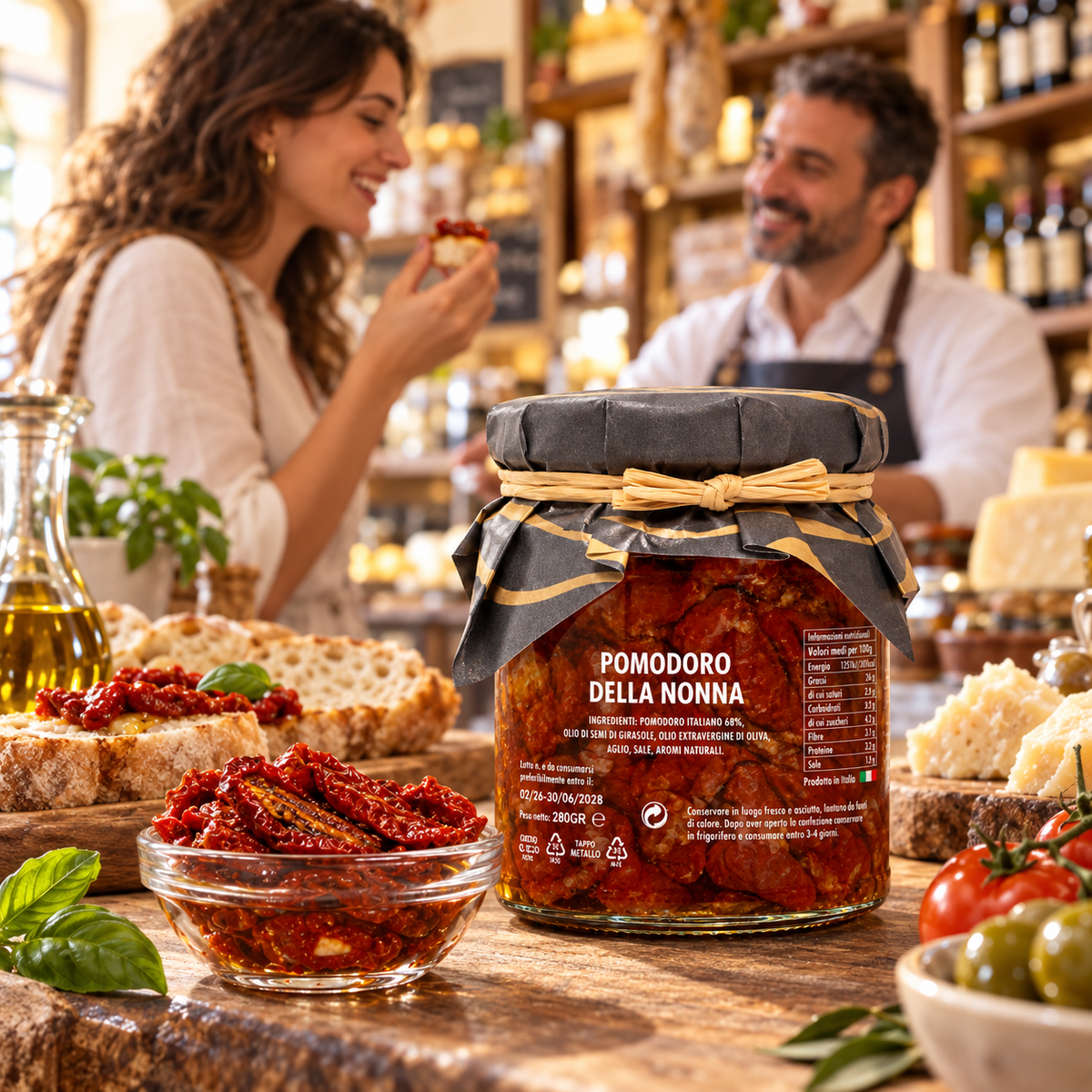 Pomodoro della Nonna – Getrocknete Tomaten in Olivenöl aus Sizilien, 280g – Einkauf im italienischen Feinkostladen