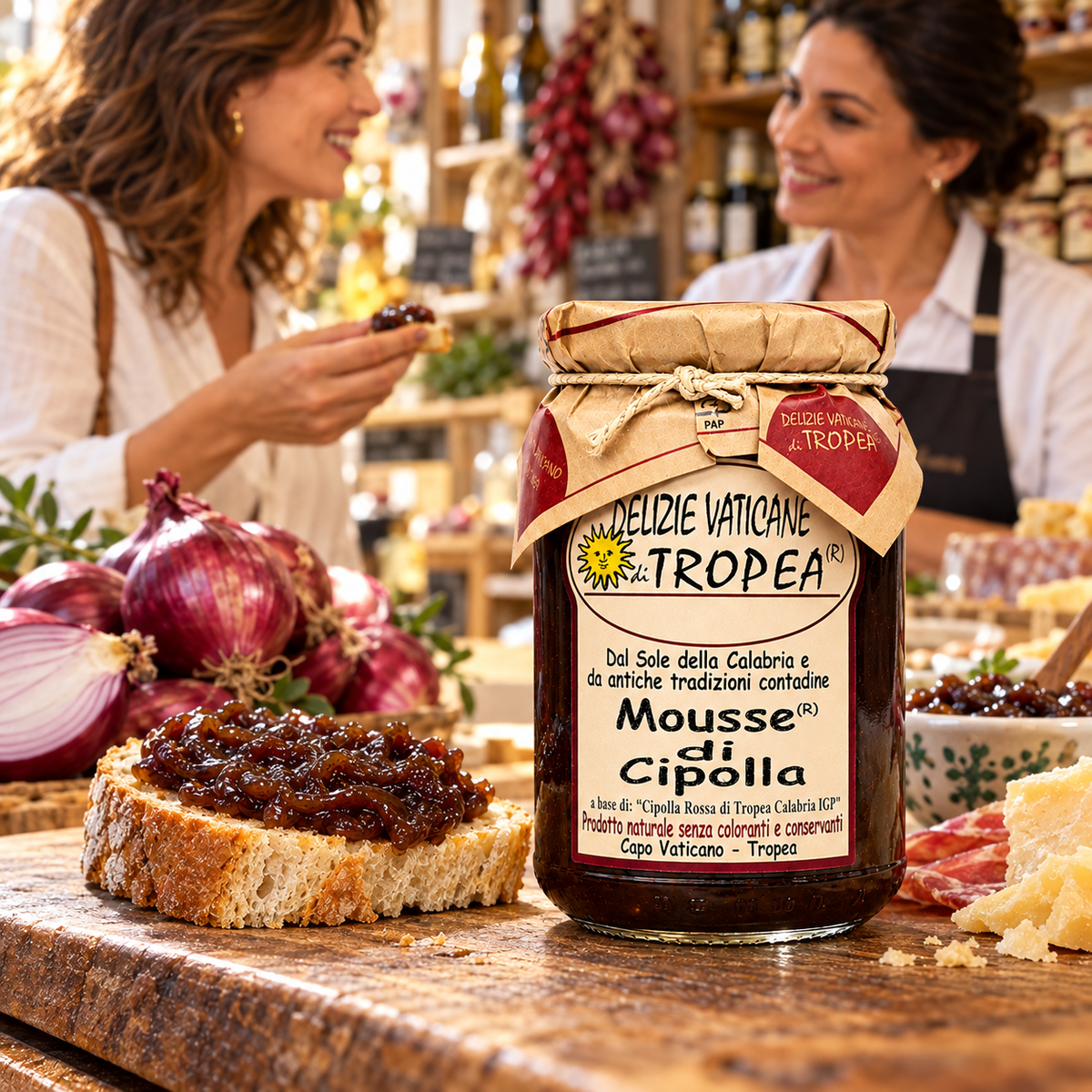 Mousse di Cipolla di Tropea IGP – Kalabrische Zwiebelmarmelade, 314ml – Einkauf im italienischen Feinkostladen