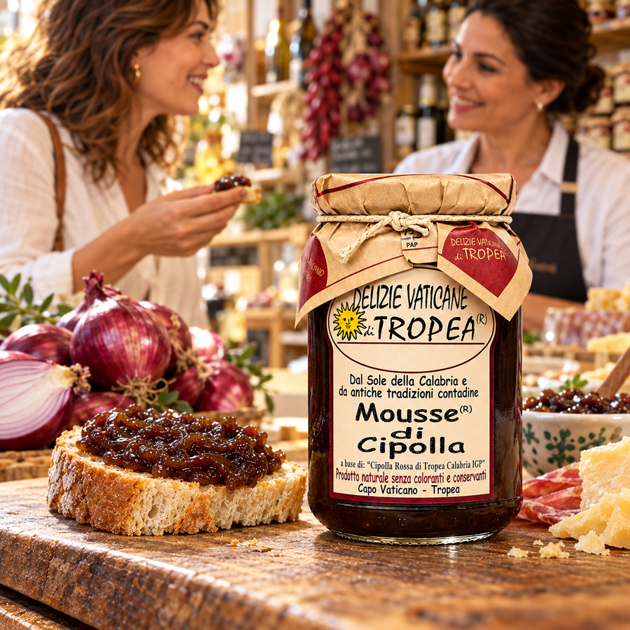 Mousse di Cipolla di Tropea IGP – Kalabrische Zwiebelmarmelade, 314ml – Einkauf im italienischen Feinkostladen