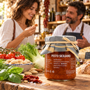 Pesto Siciliano aus Sizilien – Mandelpesto mit Tomaten und Fenchel, 180g – Einkauf im italienischen Feinkostladen