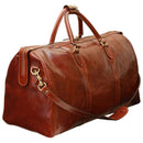 Leder Weekender Herren Braun – Seitenansicht mit Schultergurt