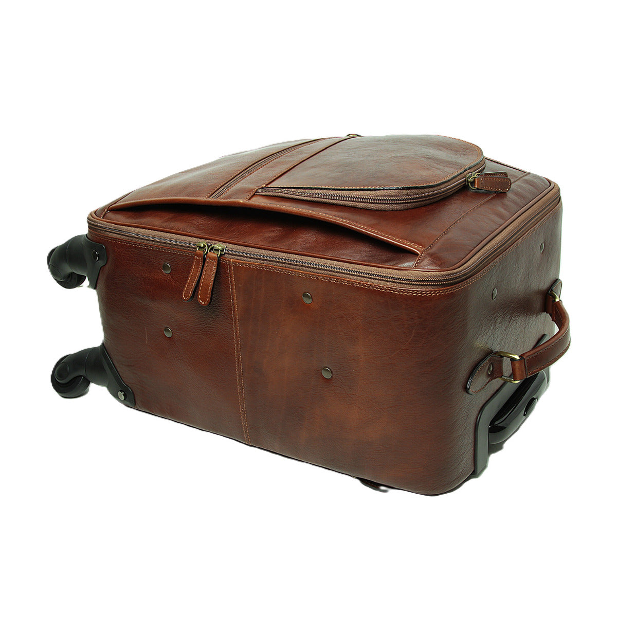 Leather trolley - brown-1