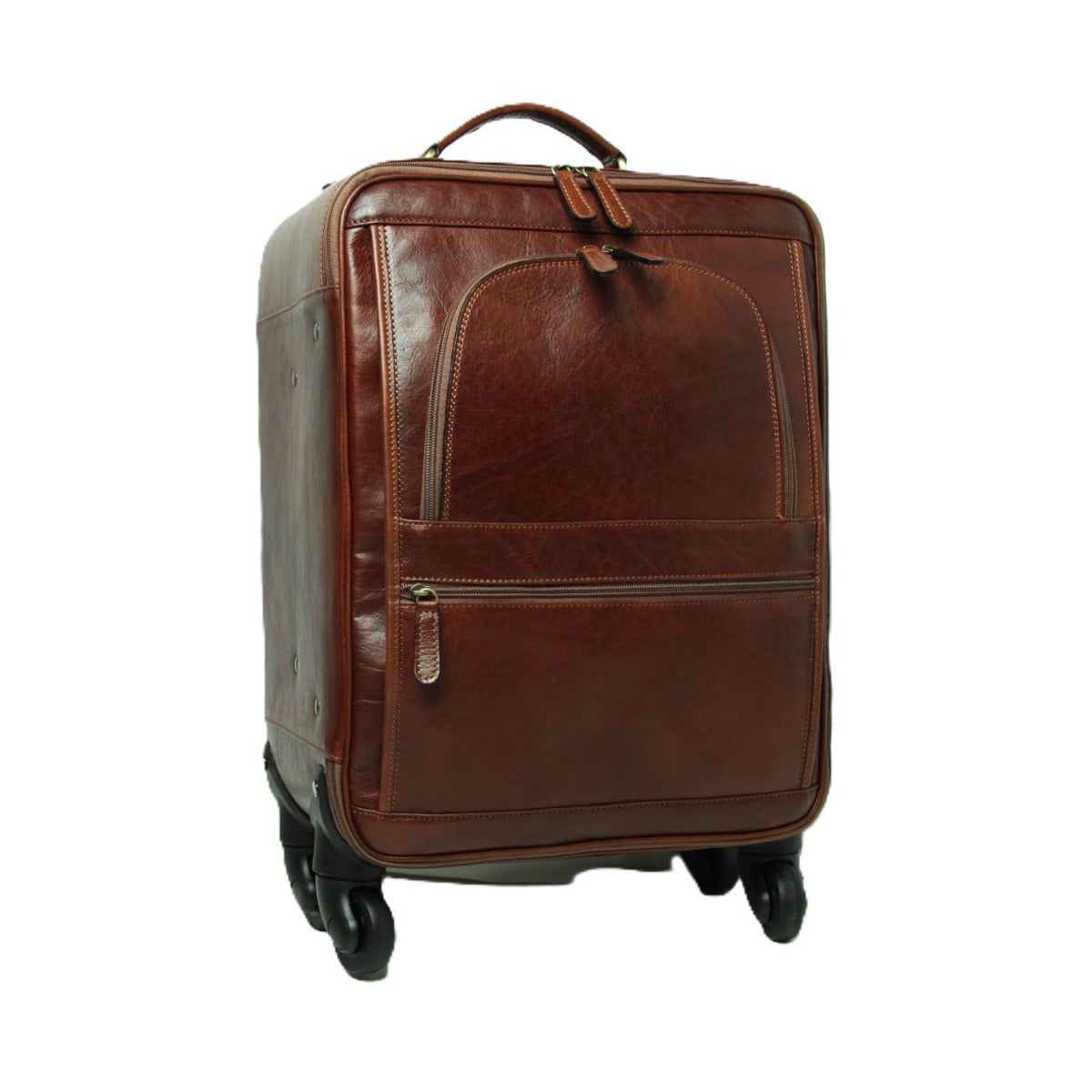 Leather trolley - brown-0