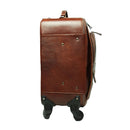Brauner Leder Handgepäck Trolley – elegante Form, hochwertiges italienisches Leder