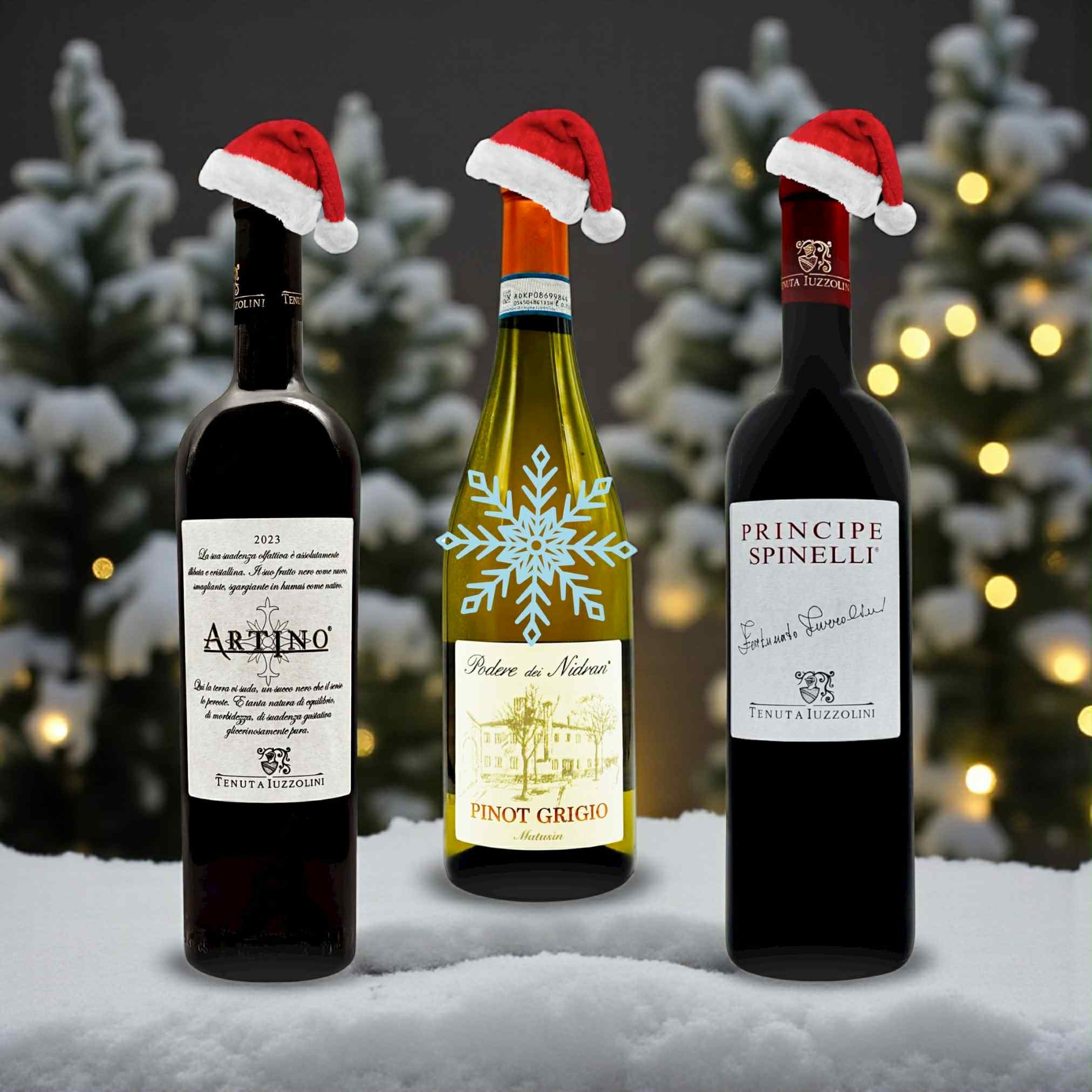 Italienische Weihnachts-Weinkollektion mit Artino Rosso, Pinot Grigio und Principe Spinelli – festliches Angebot von