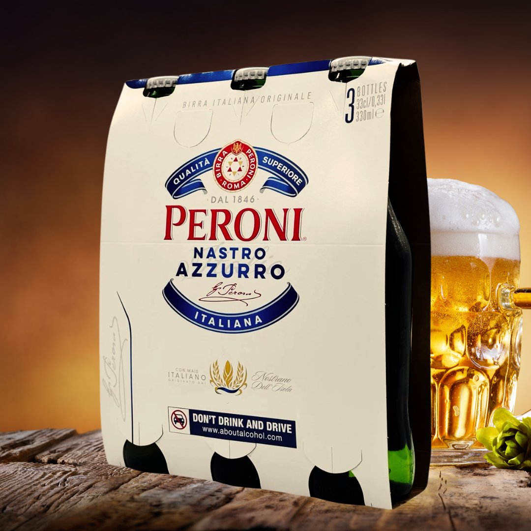 Peroni Nastro Azzurro – Italienisches Premium-Bier im 3er-Pack