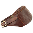 Italienische Leder Gürteltasche Herren braun – handgefertigt aus Kalbsleder von Old Angler Firenze