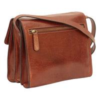 Italienische Ledertasche Braun mit verstellbarem Riemen