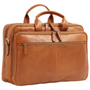 Italienische Leder Aktentasche Braun Colonial – handgefertigt aus 100 % Vollnarbenleder, mit Laptopfach und mehreren Fächern – elegante Business Tasche Made in Italy