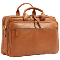 Italienische Leder Aktentasche Braun Colonial – handgefertigt aus 100 % Vollnarbenleder, mit Laptopfach und mehreren Fächern – elegante Business Tasche Made in Italy