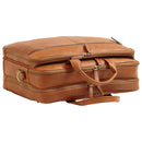 Italienische Leder Aktentasche Braun Colonial – handgefertigt aus 100 % Vollnarbenleder, mit Laptopfach und mehreren Fächern – elegante Business Tasche Made in Italy