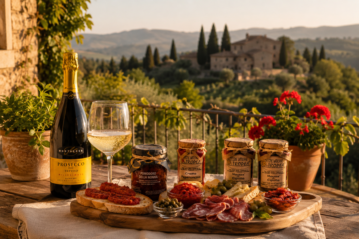 Italienisches Antipasti Paket mit Prosecco & kalabrischer Feinkost 🇮🇹