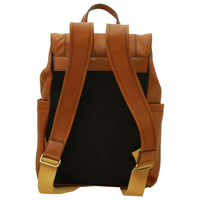 Italienischer Leder Laptop Rucksack goldbraun – handgefertigt von Old Angler Firenze, passend für 13 Zoll Notebook