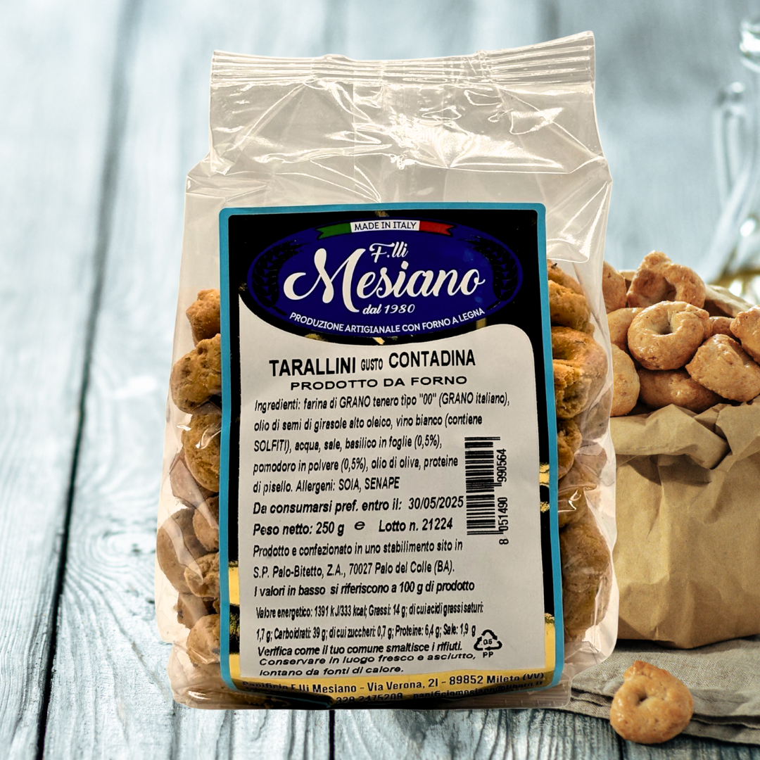 Tarallini Gusto Contadina – Rustikale italienische Snacks, 250g