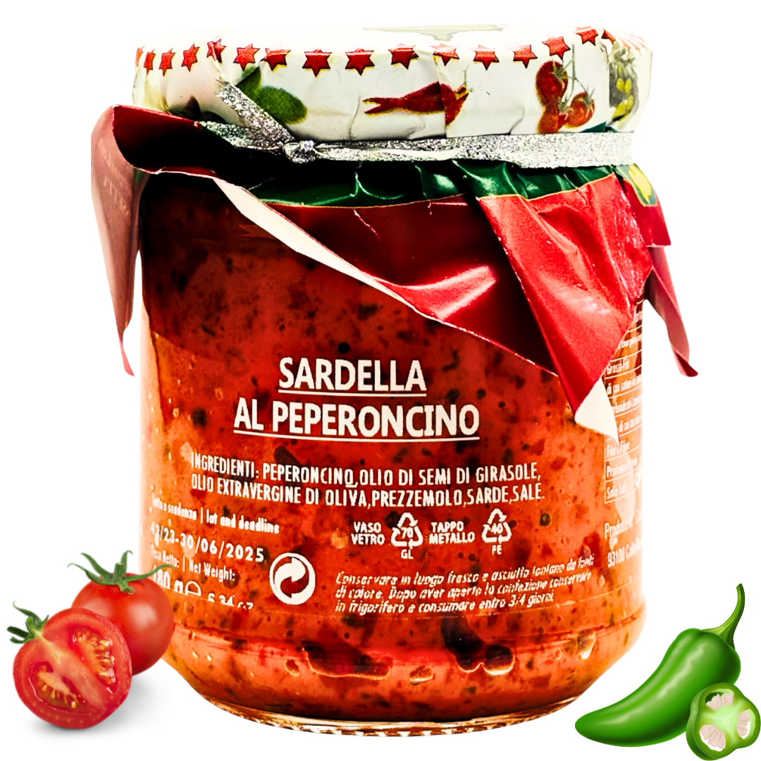 Sardella al Peperoncino – Pikante Sardellencreme, 180g | Italienische Spezialität