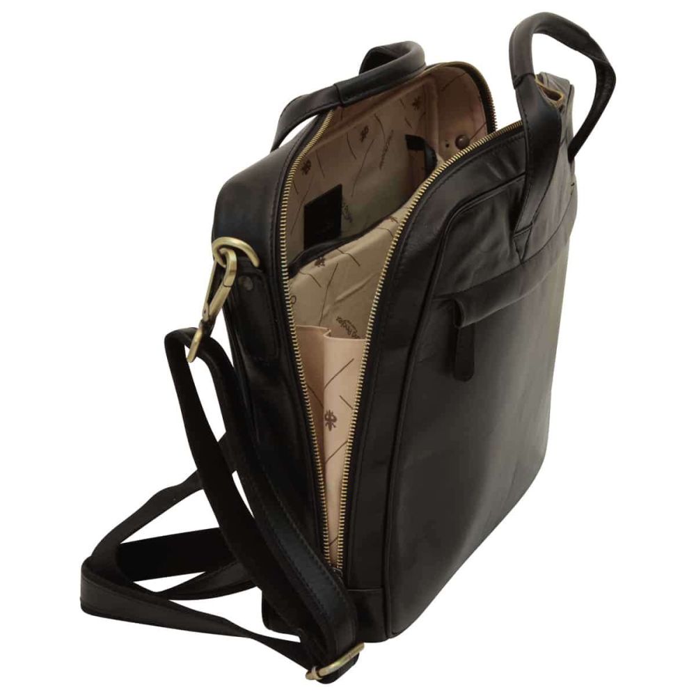 Elegante Leder Business Tasche Schwarz – Handgepäck geeignet