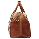 Italienische Leder Reisetasche Braun – Vorderansicht mit Griffen