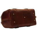 Italienische Leder Reisetasche Braun – Vorderansicht mit Griffen