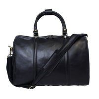 Weekender Tasche Leder Schwarz – mit Schulterriemen