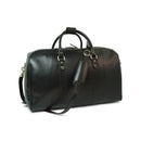 Italienische Leder Reisetasche Herren Schwarz – Old Angler, Seitenansicht